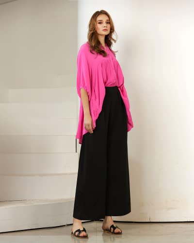 noflik Women's Business Casual High Waisted Wide Leg Palazzo Work Pants with Pockets3