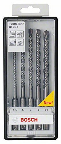 Bosch Accessories Professional Hammerbohrer 5tlg. Robust Line Set SDS-plus-5, (Gesamtlänge 165 mm, Arbeitslänge 100 mm), 2607019929 – Ansicht 2