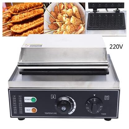 Waffelmaker Waffellolly Waffeleisen 6 Waffelsticks Corn Hot Dog Waffeln Elektrische Antihaft Waffel Maker Making Machine 220V Waffeleisenmaschine Kommerzielle WaffelgeräT Stiel Waffelbackmaschine – Bild 3