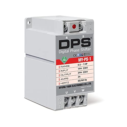Single Phase to 3 Phase Converter, My-PS-1, Best for 0.5Hp(0.4Kw) 1.5 Amp 200-240V Motor, Should Be Used Only for One Motor per One DPS