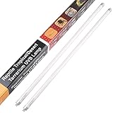Aiicioo T5 HO Reptile UVB Light - Desert UVA UVB 5.0 Fluorescent Lamp 22" Tube Lighting High Output for Lizard Bearded Dragon Turtles Chameleon 24W 2Pack
