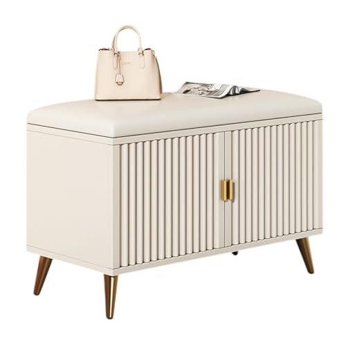 Taburete Multifuncional para Zapatos – Banco de Almacenamiento de Entrada – Almacenamiento Tapizado para Dormitorio y Entrada – Organizador de Zapatos Oculto – para Entrada, Pasillo y Salón(Size:60cm)