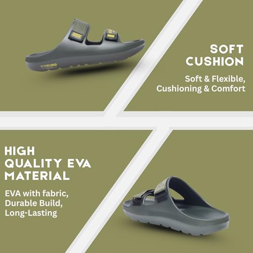 Image of KOBURG Nexa Sandals for Men| Stylish Trending | Comfortable | Super soft | Lightweight | EVA Sole | Casual Sandals | Slippers | Flip Flops for Men KF-464