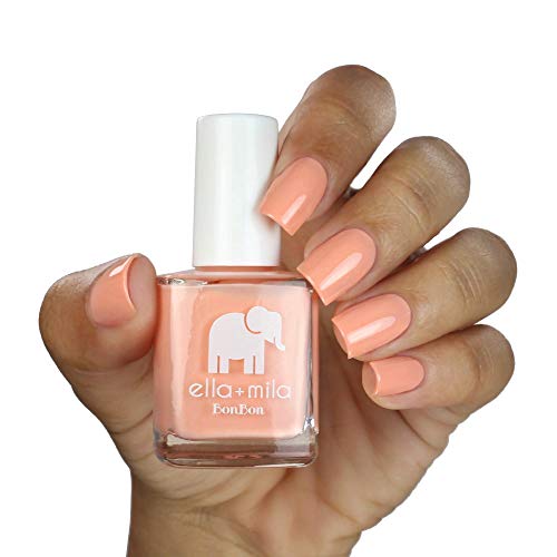 Ella+Mila Nail Polish, Bonbon Collection - French Kiss - Long-Lasting & Chip Resistant Formula (0.45 Fl Oz Each) #TOP5