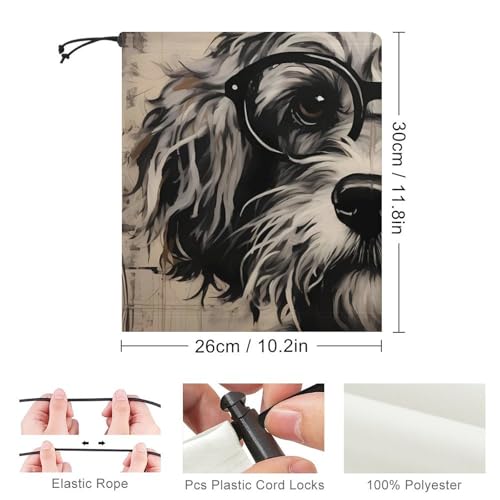 Dog in Necklace And Glasses Neck Gaiter Unisex Ski Mask Gator Face Cover Scarf Balaclavas Bandana2