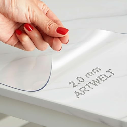 Artwelt Tischdecke Transparent Tischfolie 2.0mm Glasklar Folie...