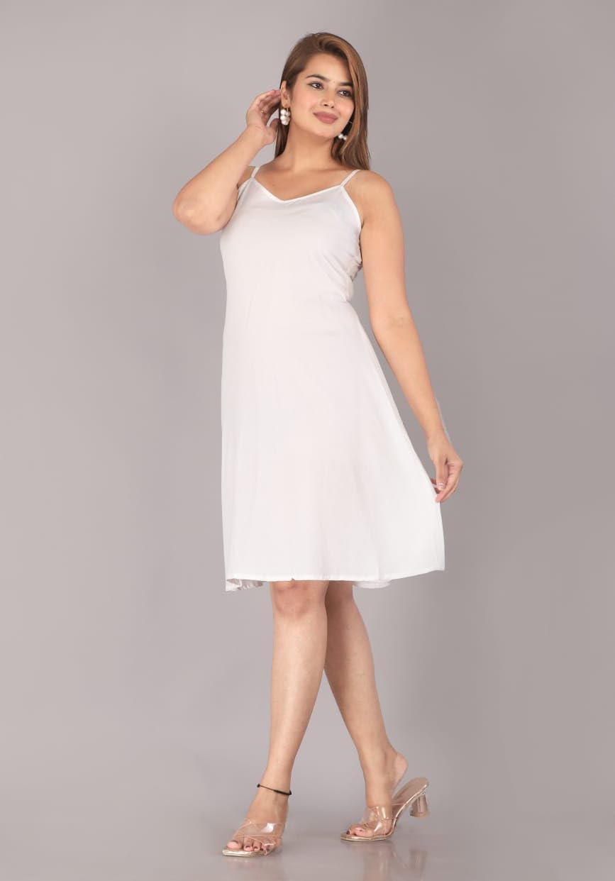 Women's Black Spaghetti Strap Nighty, V-Neck Sleeveless Night Dress, A-Line Knee Length-picture-40