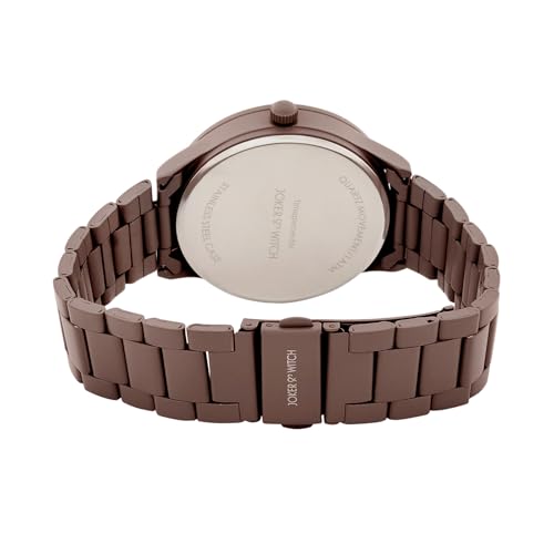 Image of Joker & Witch Nexus Brown Large Dial Linked Chain Strap Men's Watch