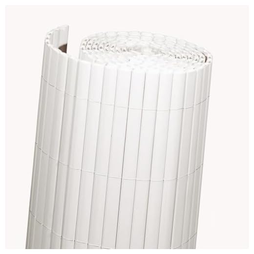 Videx Sichtschutzmatte PVC Rügen | weiß |100 x 300 cm| 100% Blickdicht ohne Abstand zwischen Röhrchen | Premium-Qualität Made in Germay |stabile wetterfeste Balkonverkleidung