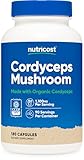 Nutricost Cordyceps Mushroom Capsules 1100mg, 90 Serv - CCOF Certified Made with Organic, Gluten Free, 550mg Per Capsule (180 Capsules)