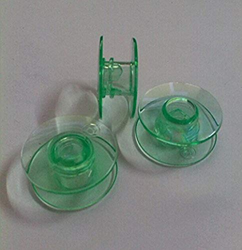 H-Tesco 25Pcsbox Green Plastic Bobbins For Viking Husqvarna Sewing Machines 413182545 #TOP3