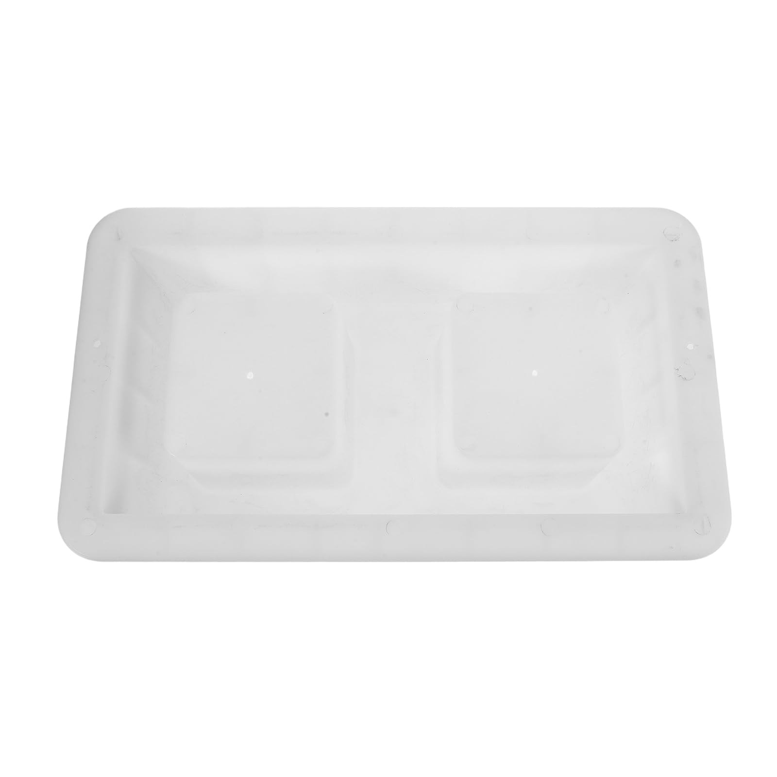 Molde de Ladrillo Hueco de Plástico Blanco Doble Cavidad | Hormigón y Yeso, Diseño de Dos Huecos, Uso en Jardinería y Proyectos de Construcción