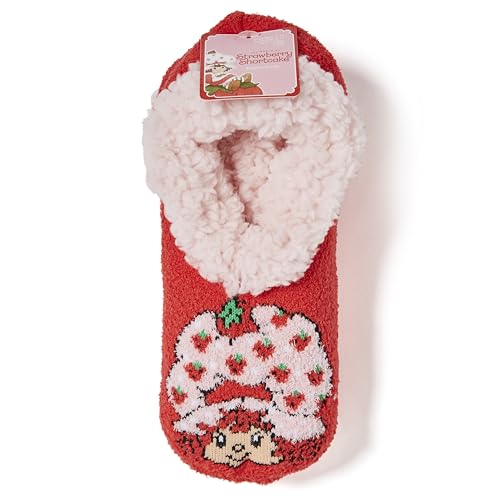Strawberry Shortcake Women's Teddy Fur Fuzzy Slipper Socks2