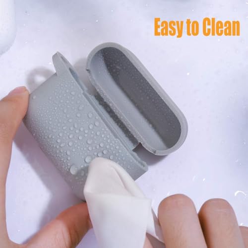 Image of EDNITA Airpods Pro 2 Case Compatible with Airpod 2 Pro & Airpods Pro, Earphone Case Cover Keychain | Shock Ressitant Full Protection LED Visible (Grey)