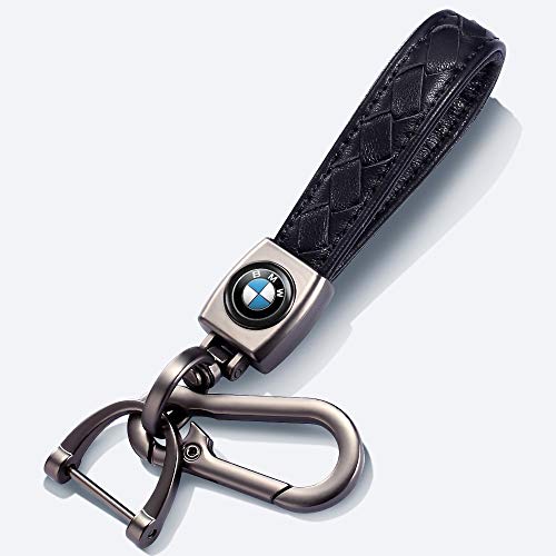 YANGYI Genuine Leather Car Logo Keychain for BMW Key Chain Accessories Keyring