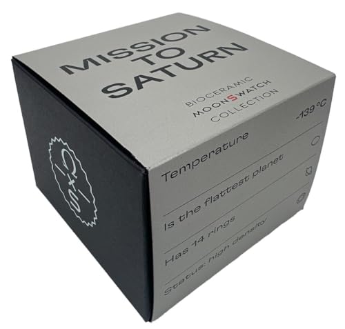 ALE E COMMERCE Orologio da polso Moonswatch realizzato per Omega x Swatch Mission to Saturn in bioceramica