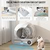 GESEILAY Arenero Gatos Autolimpiable, 65+9L, Caja Arena Gato Automatica con Control de App, Cerrado, 3 Rollos de Bolsas de Basura, Desodorización con Iones Negativos #2