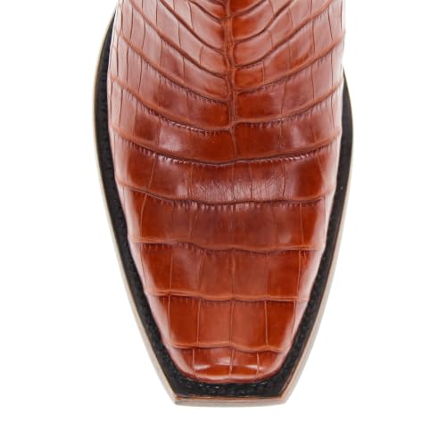 Image of Vaccari Men's Travis Genuine American Alligator Belly Leather Western Cowboy Boots