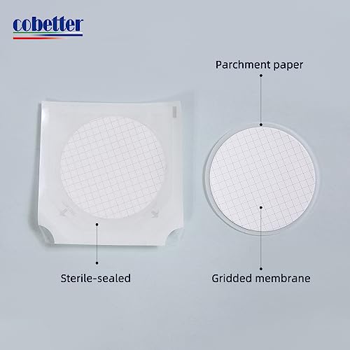 Image of 100Pack MCE Gridded Membrane Filter 47mm 0.45μm Mixed Cellulose Esters Membrane Filters Individual Pack Hydrophilic Filter Paper