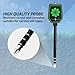 8-in-1 Bluetooth Soil Meter for pH, EC, Moisture, Fertility, Temperature, Light, and Humidity Monitoring with Real-Time App Control, Data Logging, and Precise Calibration for Plant Care
