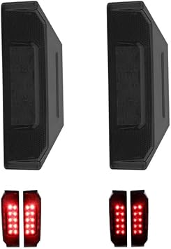 Smoked UTV LED Red Brake Taillights Compatible with Polaris Ranger 900 XP 1000 570 Full Size General 4000G 4000D,Brutus 2013-2016,Replaces for 2412774-2Pcs