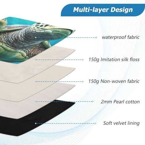 Funda para portátil de tortuga marina impermeable 13-14 pulgadas miniatura 4