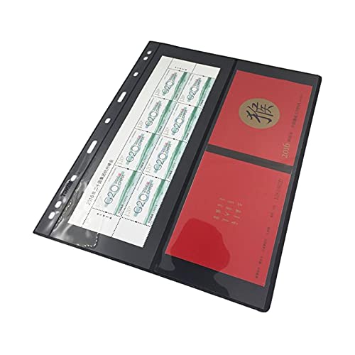 Feuilles de timbres classeur album philatélie avec 2 poches verticales transparentes