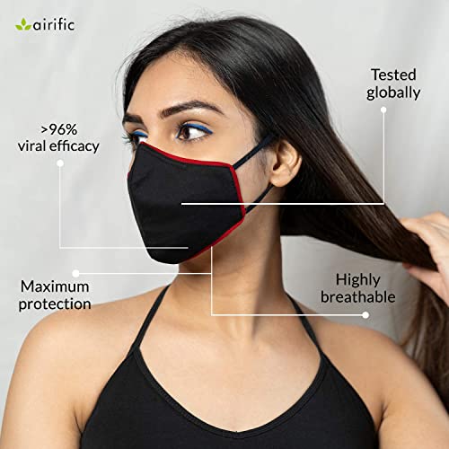 Image of airific by NIRVANA BEING 2.0 N95, FFP2 Washable and Reusable Mask for Adults | Anti Pollution Mask | Tested at International Labs Nano Technology Filter