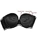 Plusexy Women's Push Up Strapless Bra Thick Padded Underwire Convertible Multiway Bras Black 34B