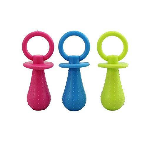 Itemap Rubber Pacifier Small Bell Ring Molar Chew Toy for Pet Dog Cat Training and Play (S)
