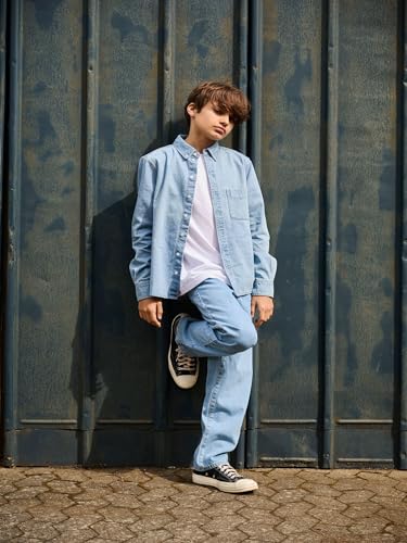 Vaqueros Only & Sons de corte ancho con diseño denim resistente lavable 3