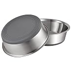 Nonslip Stainless Steel Dog Bowls, 3.8 US Cup, 2 Count