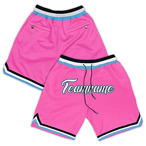 Carolt Basketball Shorts with Pockets for Men,Customized Stitched Name Sports Shorts