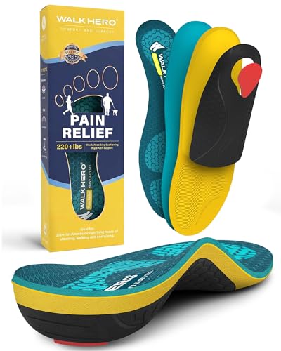 WalkHero Heavy Duty Plantar Fasciitis Insoles