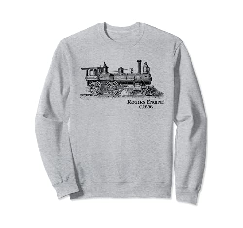 Vintage Locomotive Train Railroad Engine Art 1886 Sudadera