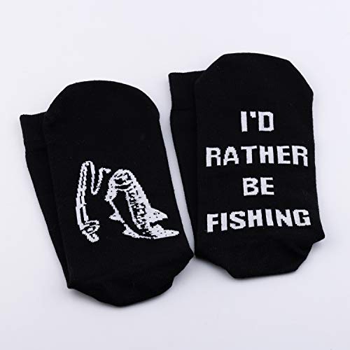 TSOTMO 2 Pairs I’d Rather Be Fishing Socks Fishing Socks Gift For Fisherman,Fathers Day Gift - Image 4