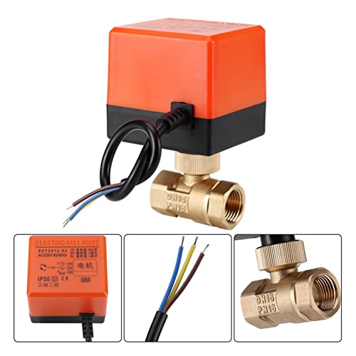 Vanne à boisseau sphérique motorisée AC220V 1 pouce en laiton pour régulation eau