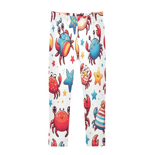Bolaz Toddler Girls Leggings Printed Yoga Pants Leggings Cute Crabs for Kids