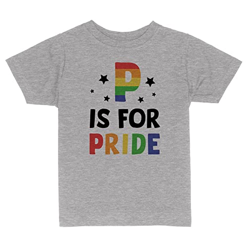 P is for Pride Toddler Kids T-Shirt 3T Heather Grey