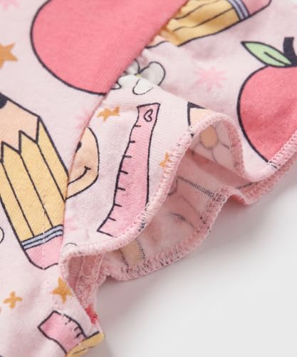 Image of Unique Baby Girls' Short Sleeve Everyday Printed Dresses for Kid and Toddler, Sizes 2T-12Y