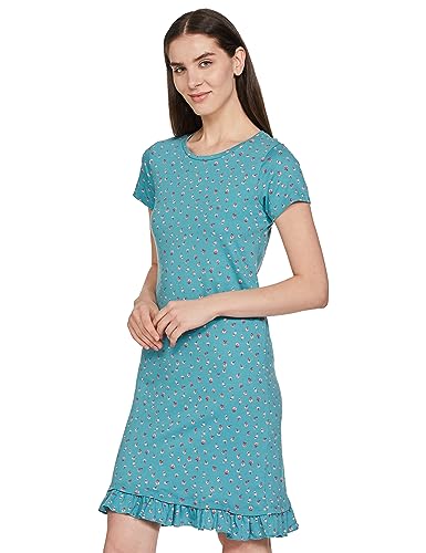 Image of Amazon Brand - Eden & Ivy Women's Cotton Knee Length Casual Nightgown (ENISS22WSPDR109 Grey 1 S)