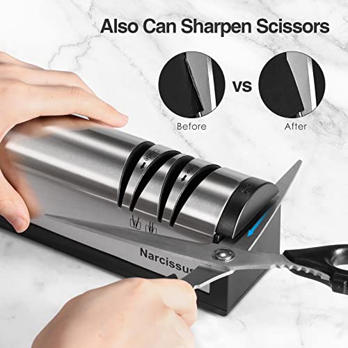 Narcissus Knife Sharpener, Professional 2 Stage Electric Knife Sharpener For Quick Sharpening & Polishing thumb #4