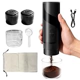 Máquina de Café Expresso Portátil, Cafeteira com Moedor Elétrico, Recarregável Type-C, Bateria de Longa Duração, Leve e Compacta para Viagens