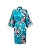 Produktbild Seidensatin Hochzeit Brautjungfer Robe Robe Blumen Bademantel Kurz Kimono Robe Nacht Robe Bademantel Mode Bademantel Kleid für Frauen -a51-S