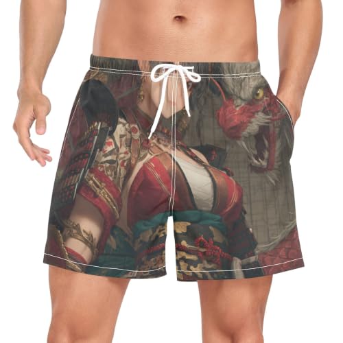Trajes de baño de playa para hombre estilo anime de secado rápido