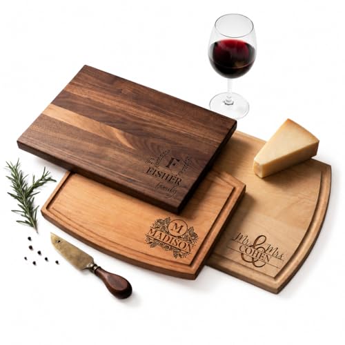 Personalized Cutting Boards - Anniversary, Bridal Shower Gift & Wedding Gifts for Couple - Personalized Gifts for Women, Men & Couples - Cheese & Charcuterie Boards - House Warming Gift New Home