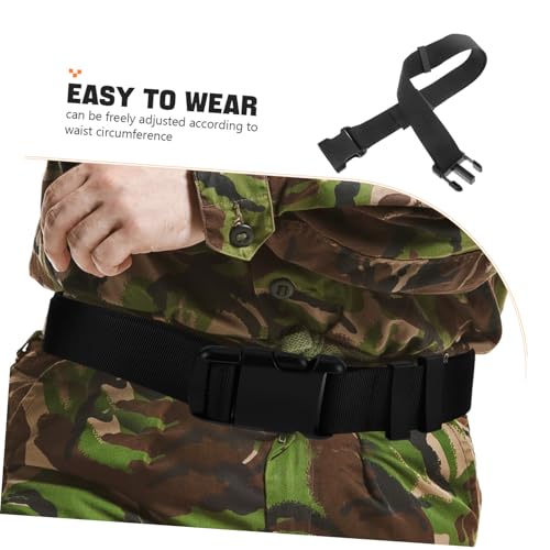 FRCOLOR Men Stretch Hiking Belt Adjustable Elastic Web Belt for Outdoor Adventures Nylon Material Non-metal Buckle for Hiking Travel and Training3