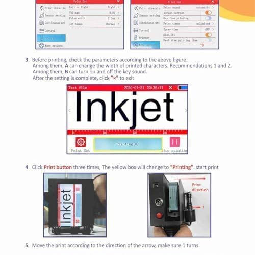 Image of 12.7mm G20+ Handheld Thermal Inkjet Printer | Portable Batch Coding Machine for Date, MRP, Barcode Printing | Solvent Ink Cartridge | Industrial Coding Printer