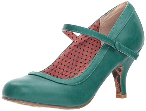 Bettie Page Women\'s Bp320-bettie Spectator Pump, Green, 6 M US
