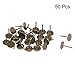 uxcell Upholstery Nails Tacks 11mmx17mm Flat Head Furniture Nails Bronze Tone for Furniture Sofa Headboards, 50 Pcs